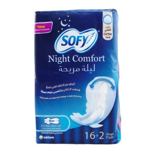 Sofy Night Comfort Women Sanitary 18 Pads	