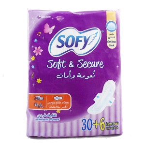 Sofy Soft & Secure Slim large with Wings (30 +6 pieces)