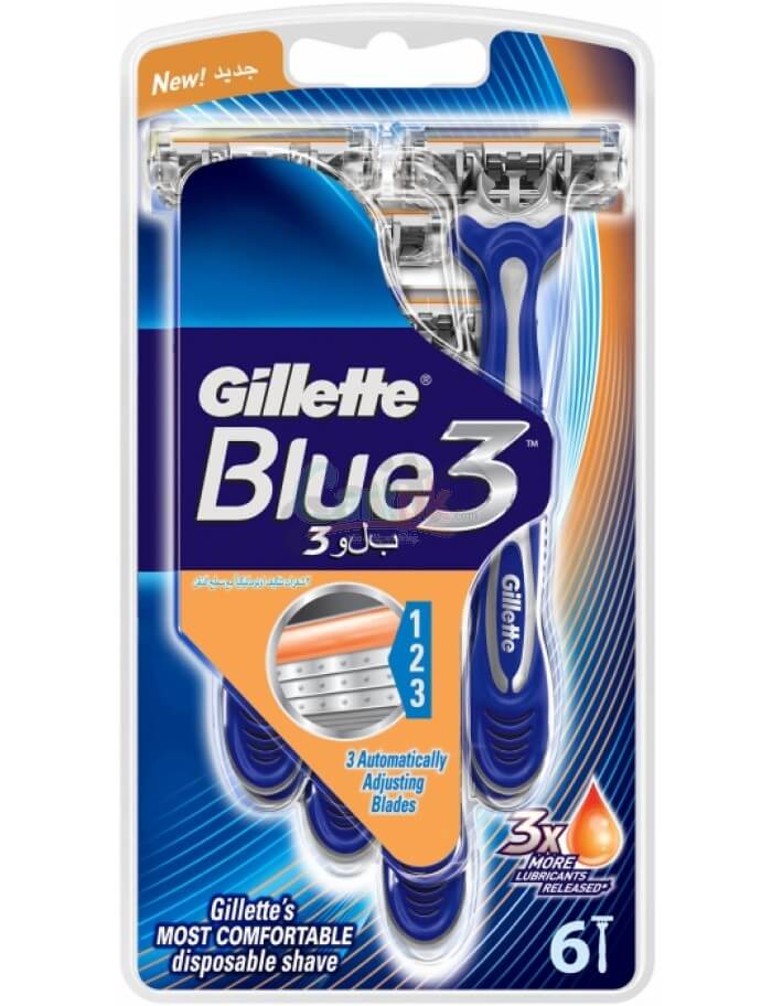 Gillette Blue III Razor 6+2 free