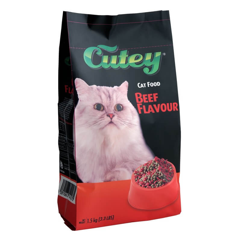 Cutey Cat Food - Beef Flavour 1500g
